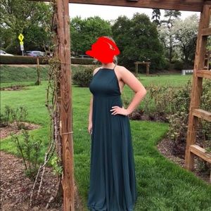 green prom dress